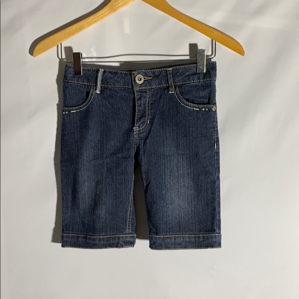 BONGO Teen Female Dark Blue Ramie Jean Shorts